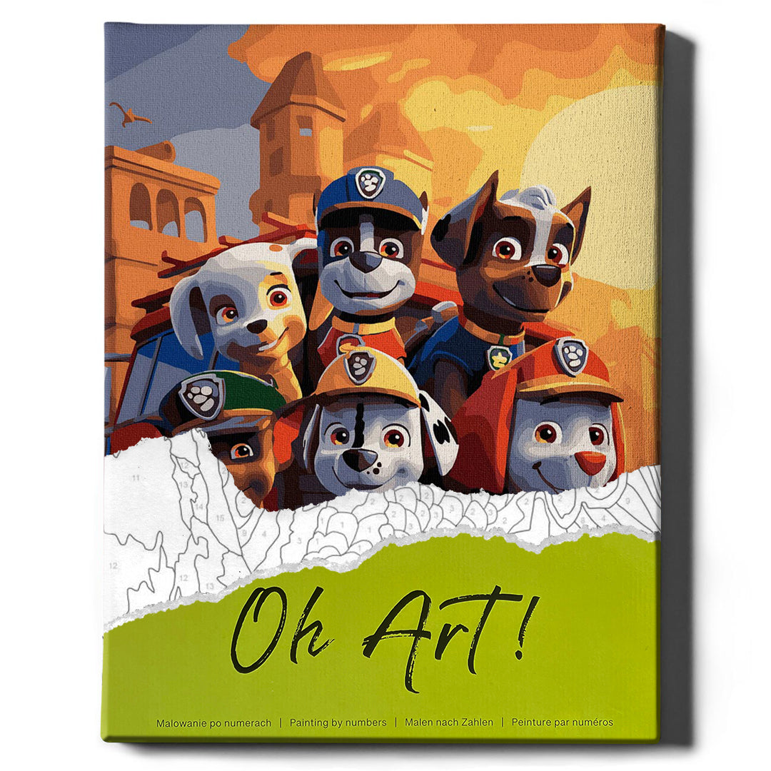 Painting by numbers - Paw Patrol Fire Brigade