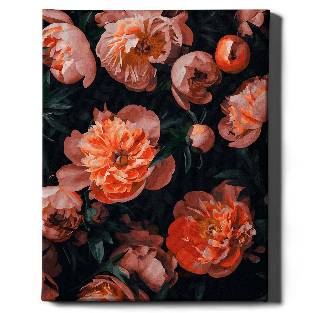 Painting by numbers - Delicate peonies