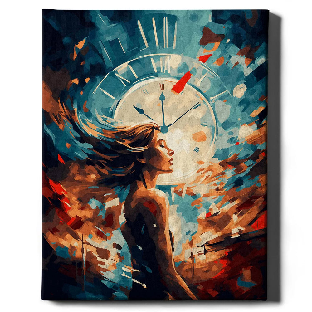 Painting by numbers - Girls and magic clocks