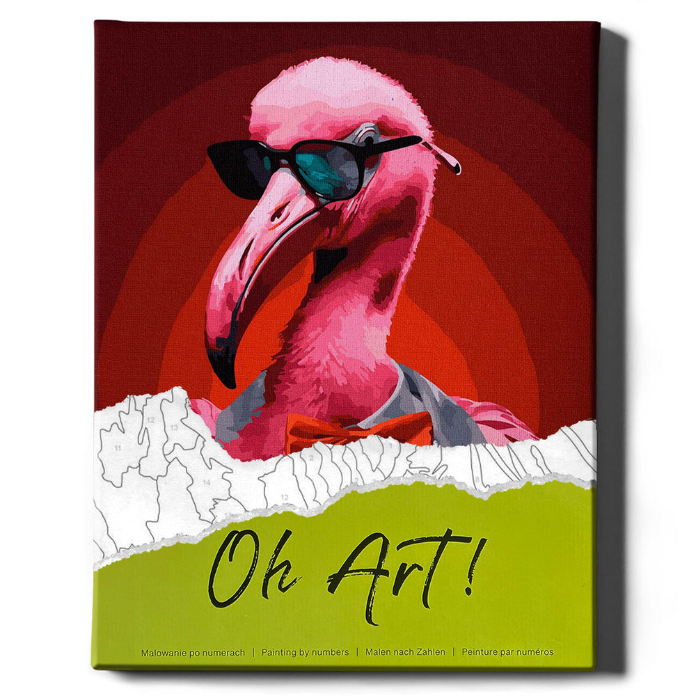 Painting by numbers - Flamingo lawyer