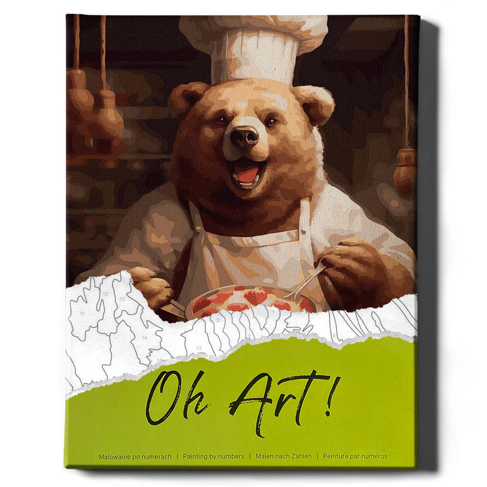 Painting by numbers - Bear chef