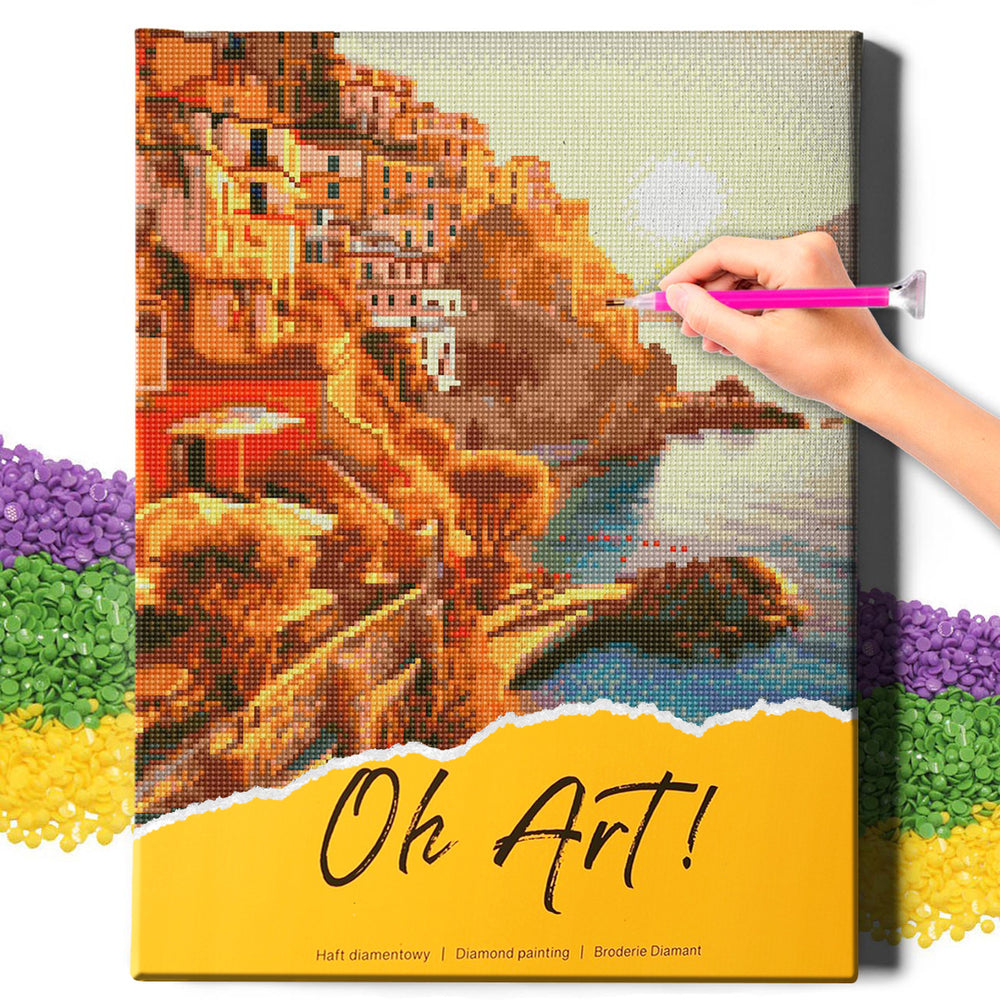 5D Diamond Painting Set 40x50 with frame - City by the sea