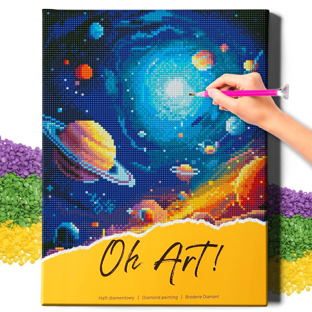 5D Diamond Painting Set 30x40 with frame - Another galaxy