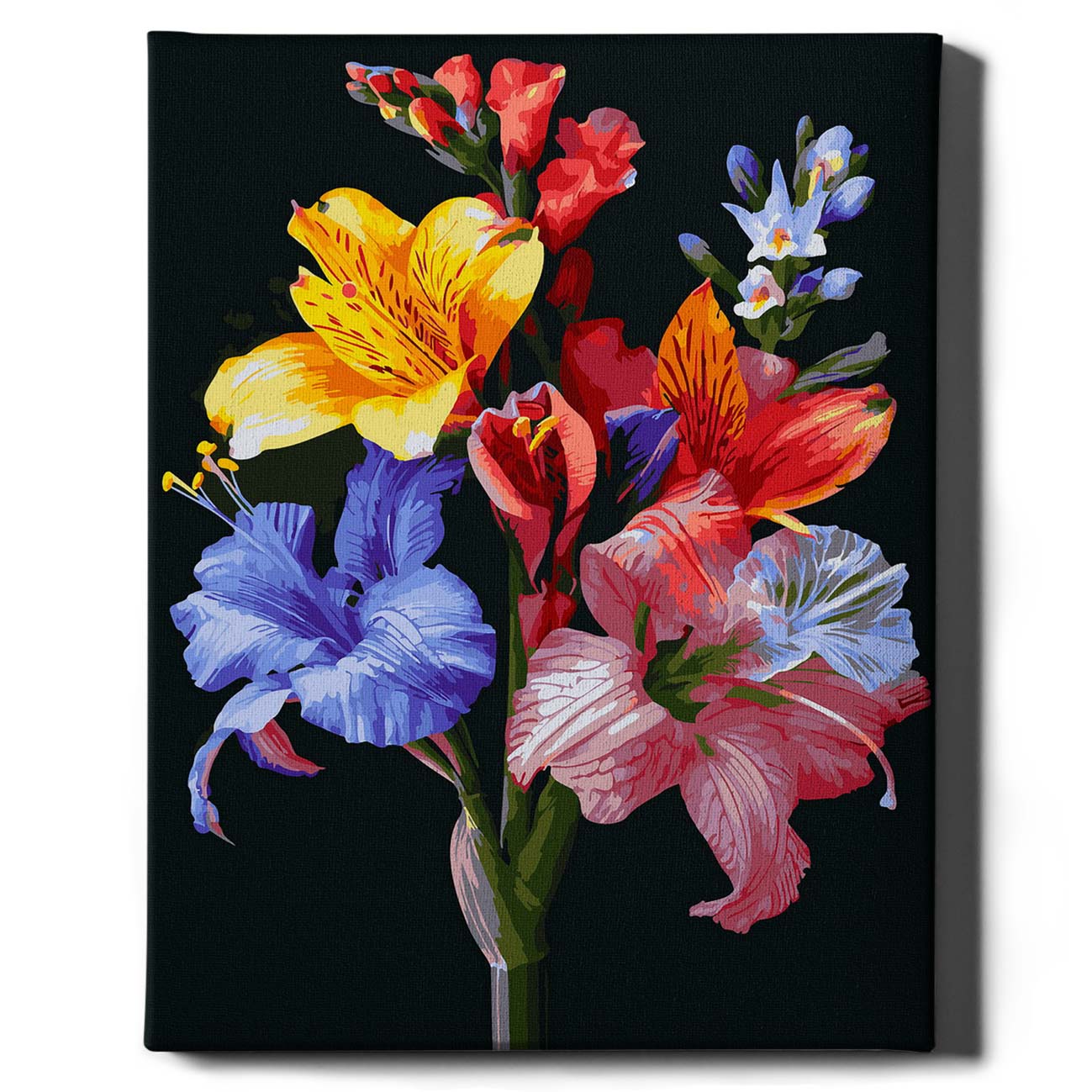 Painting by numbers - Colorful lilies