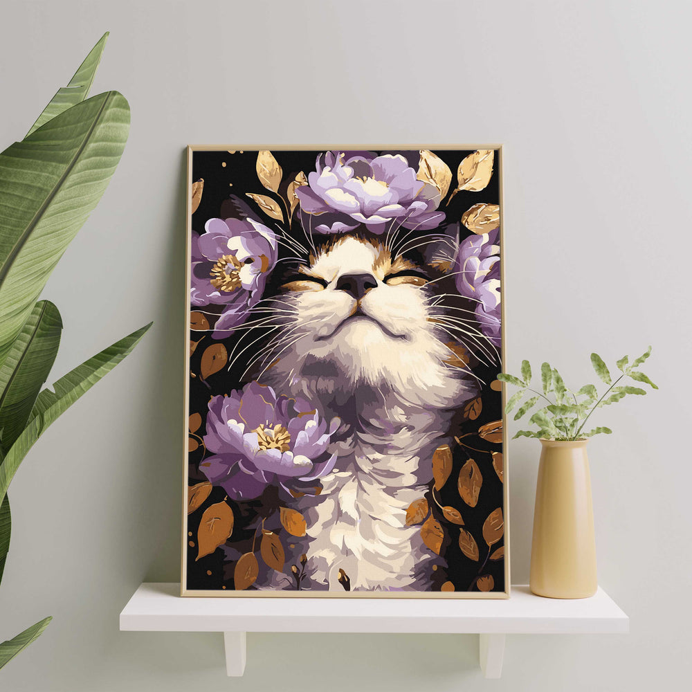 
                      
                        Painting by numbers - Kitten in purple flowers
                      
                    