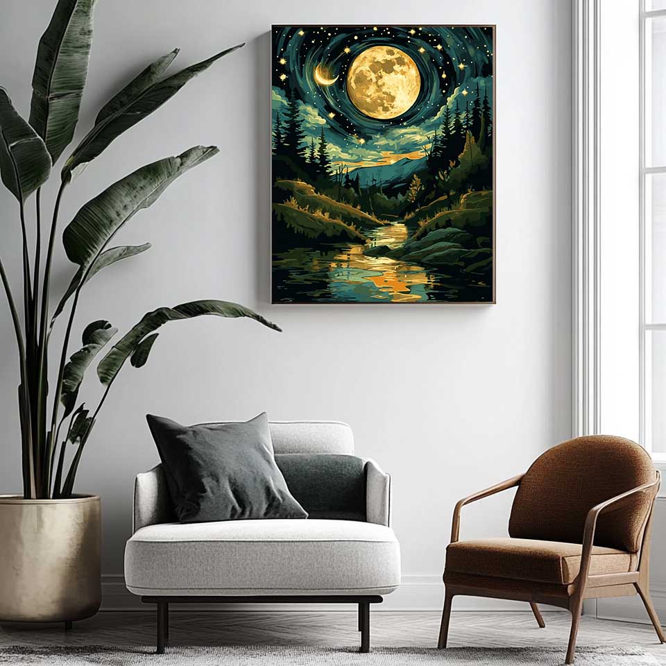 
                      
                        Painting by numbers - Moon and stars
                      
                    