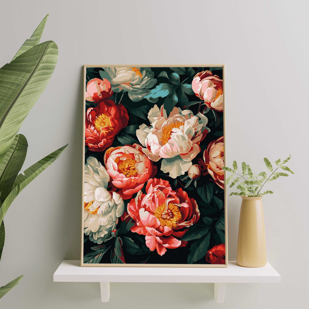 
                      
                        Painting by numbers - Blooming peonies
                      
                    