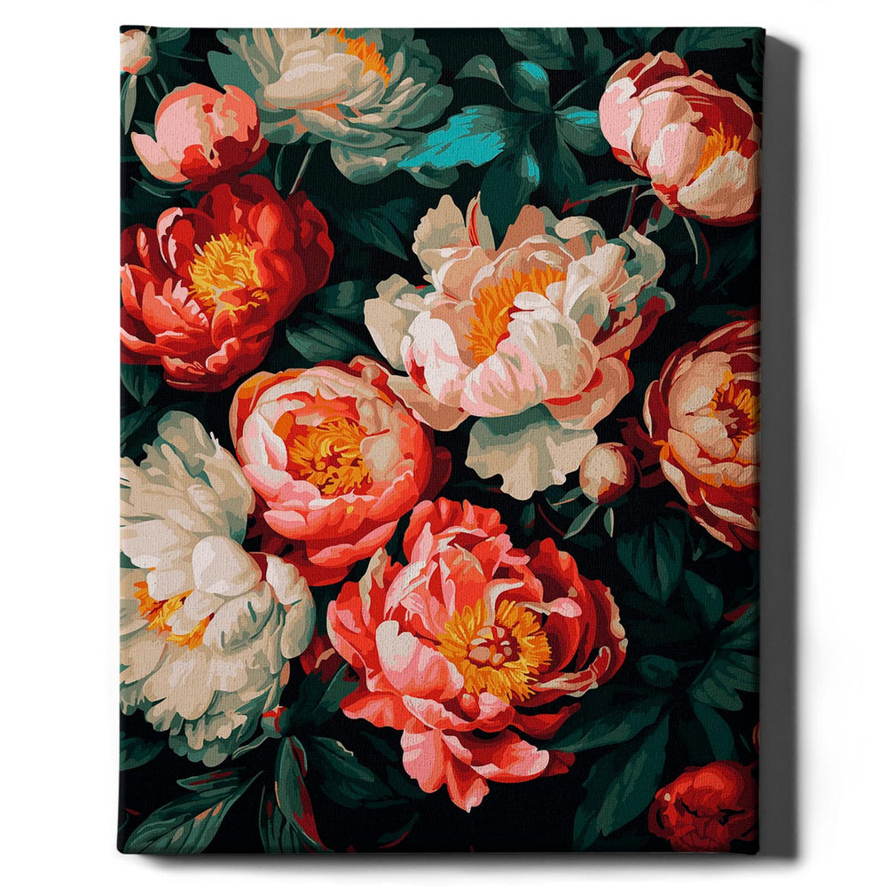 Painting by numbers - Blooming peonies