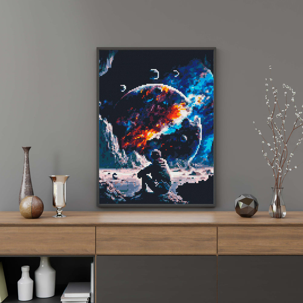 
                      
                        5D Diamond Painting Set 30x40 with frame - Astronaut on the moon
                      
                    