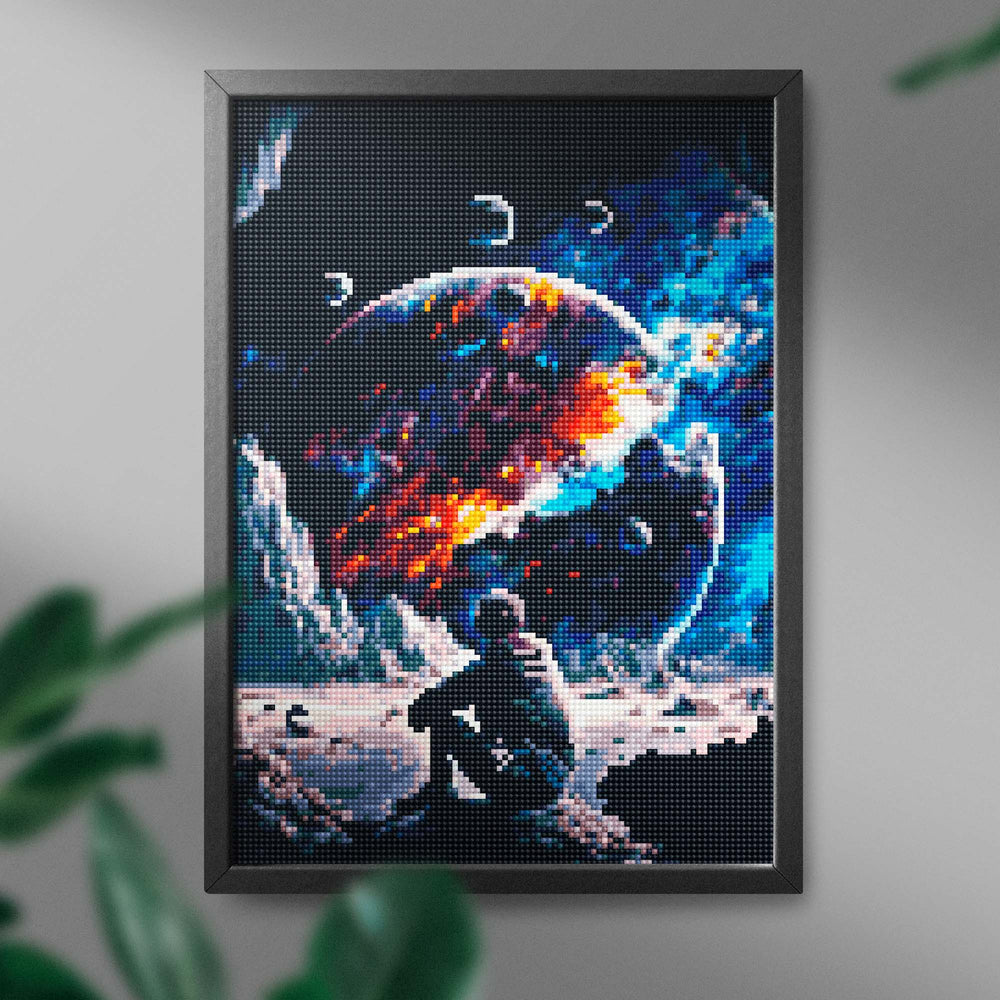 
                      
                        5D Diamond Painting Set 30x40 with frame - Astronaut on the moon
                      
                    