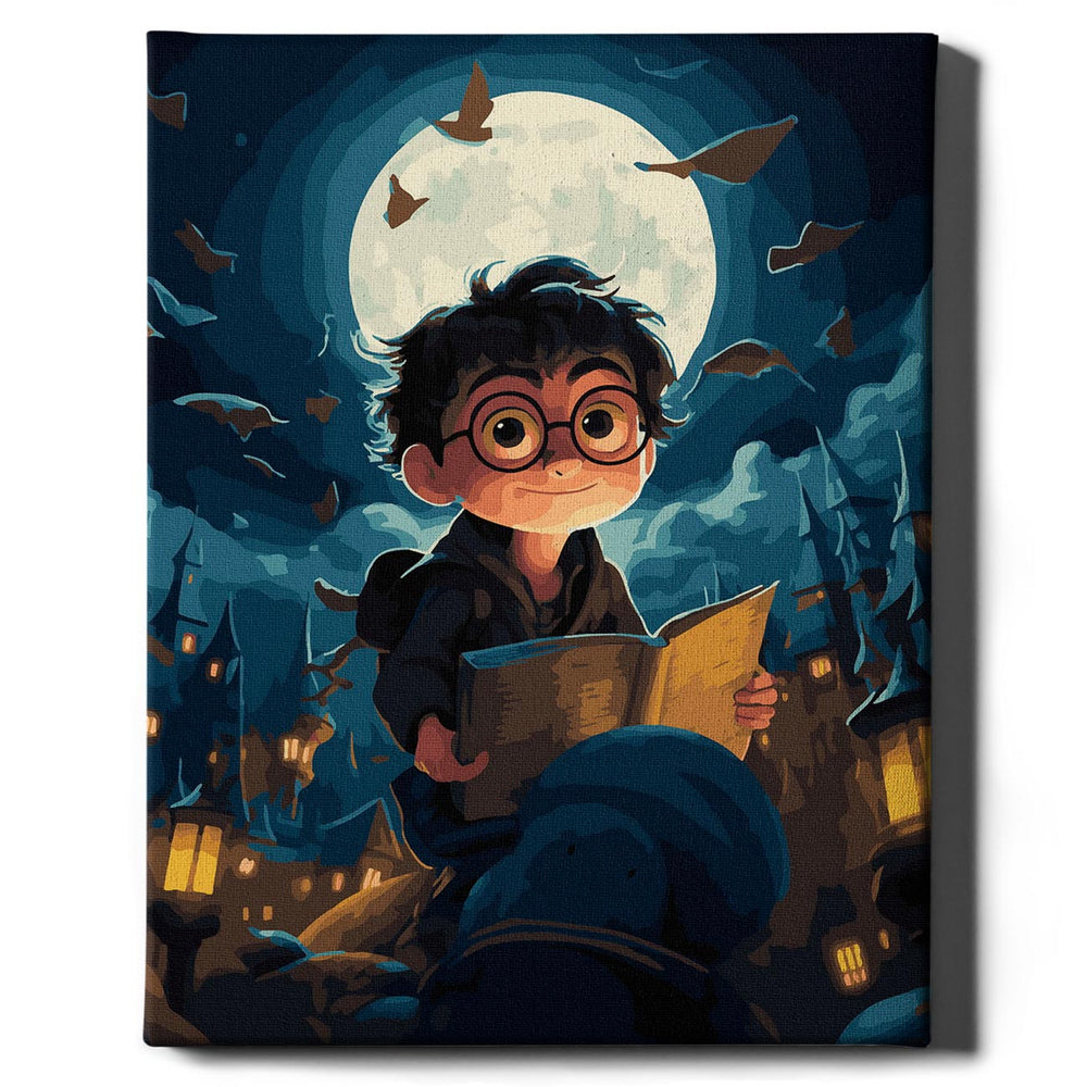 Painting by numbers - Harry Potter with a book of spells