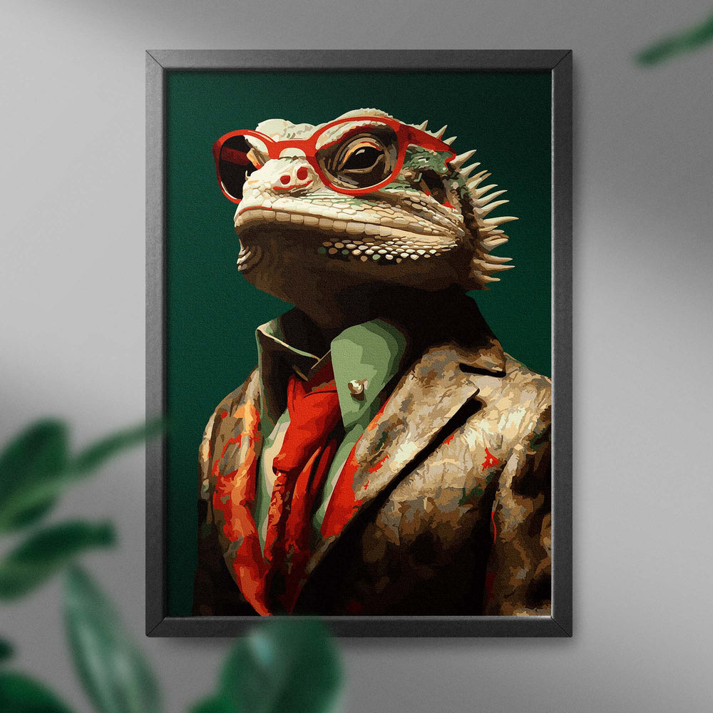 
                      
                        Painting by numbers - Chameleon in a suit
                      
                    