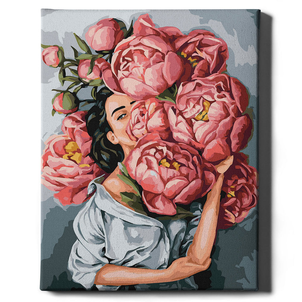 
                      
                        Painting after numbers - woman in peony
                      
                    