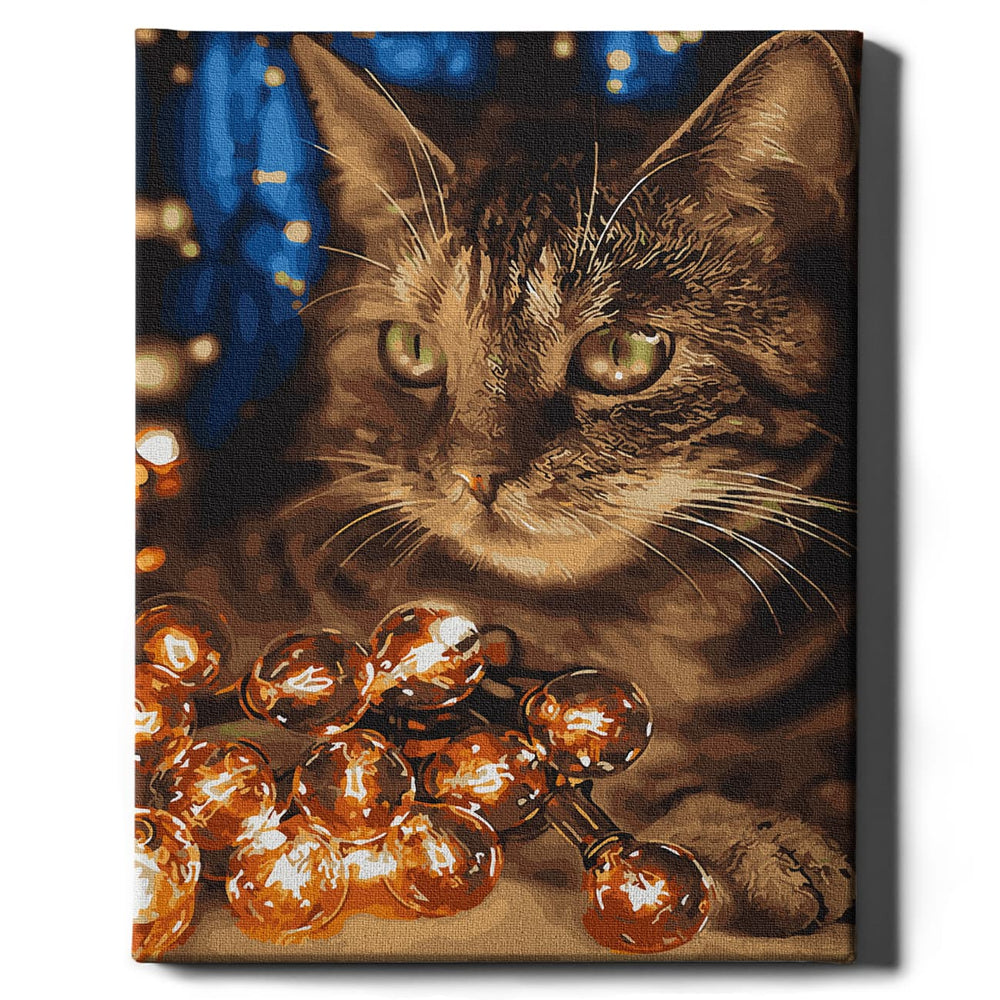 Painting by numbers - Cat with lights