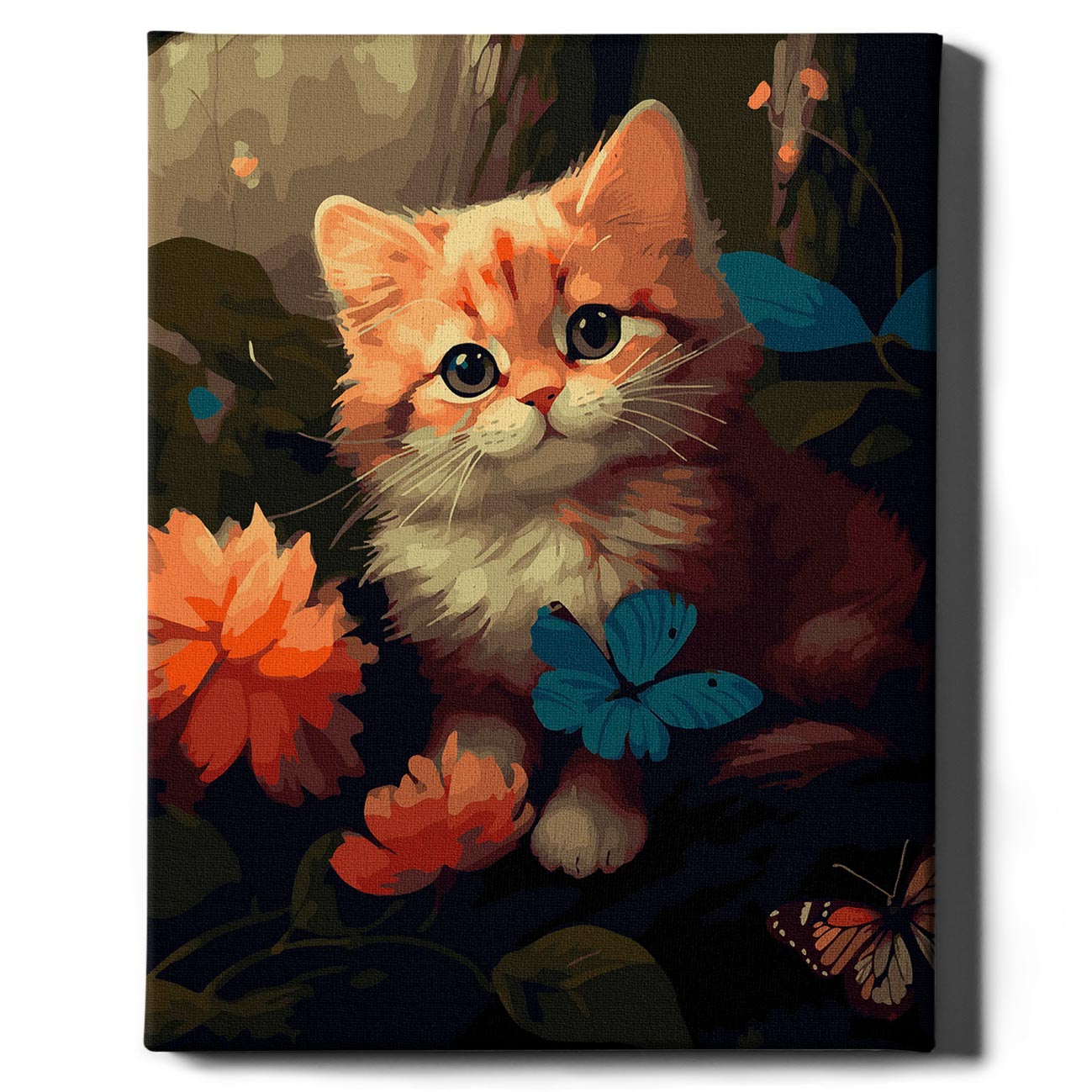 Painting by numbers - Kitten in the forest