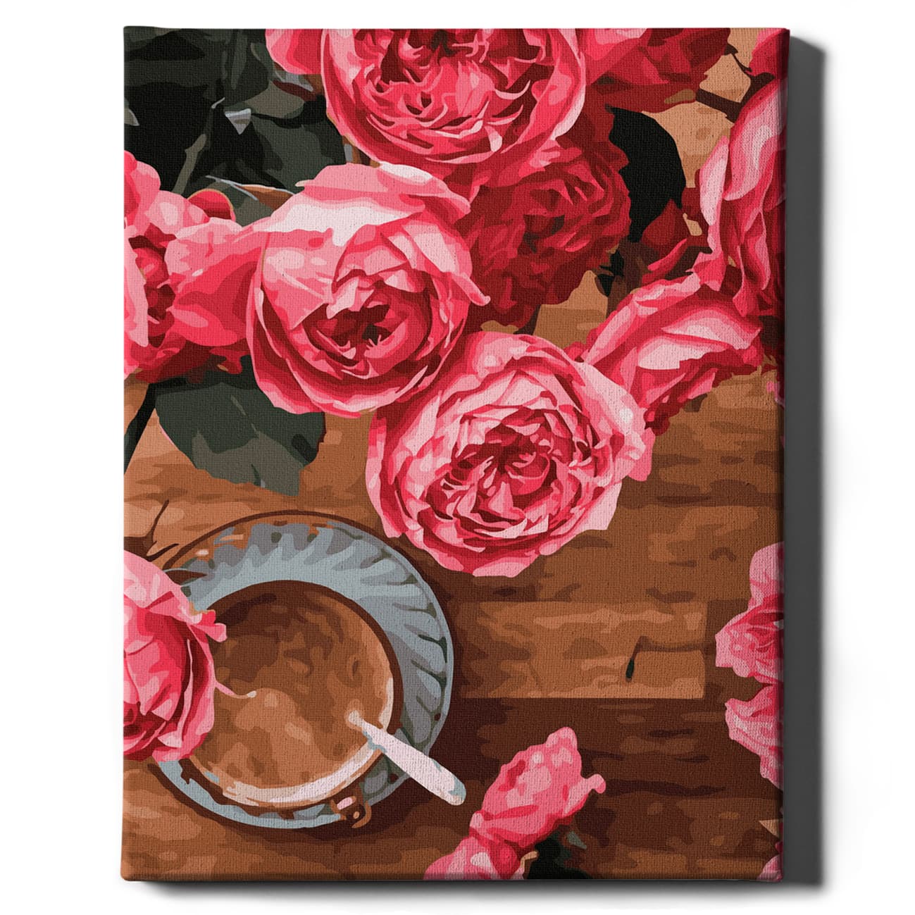 Painting by numbers - Flowers and coffee