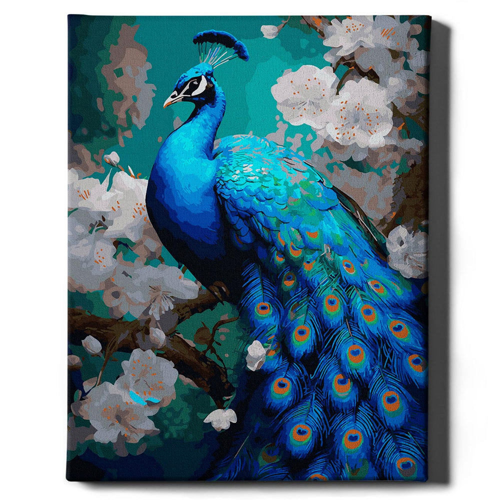 Painting by numbers - Blue peacock