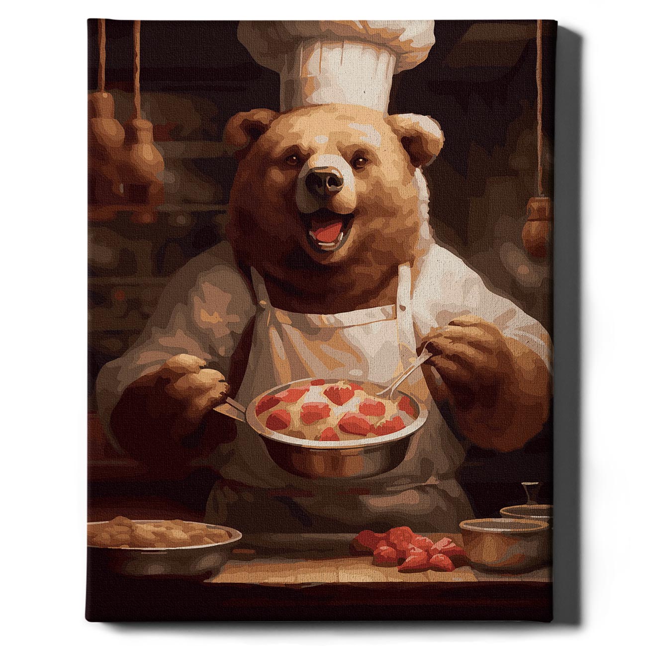 Painting by numbers - Bear chef