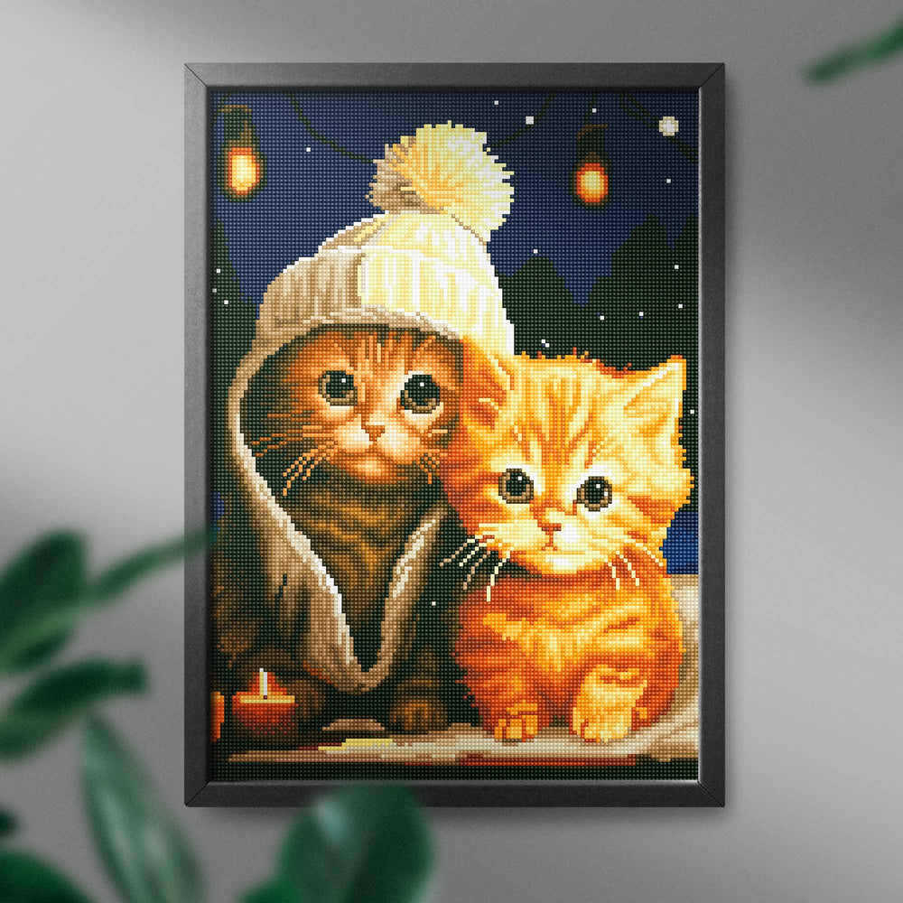 
                      
                        5D Diamond Painting Set 40x50 with frame - red kitten
                      
                    