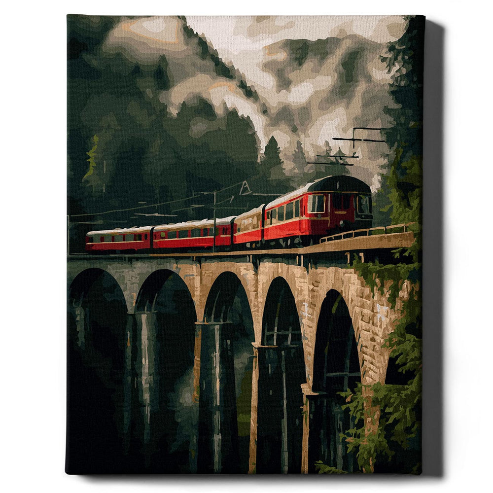 Painting by numbers - Swiss train