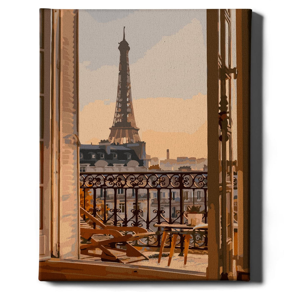 Painting after numbers - look at the Eiffel Tower