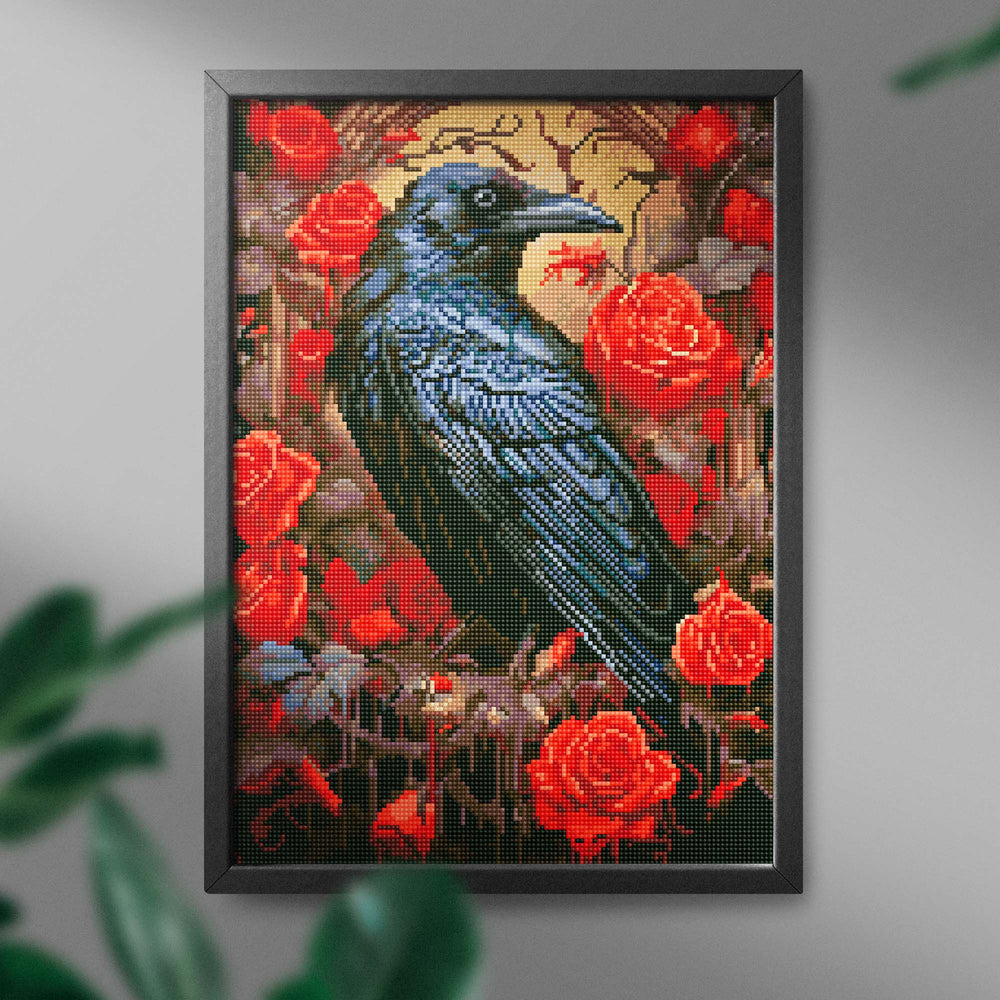 
                      
                        5D Diamond Painting Set 40x50 with frame - Crow and Rose
                      
                    