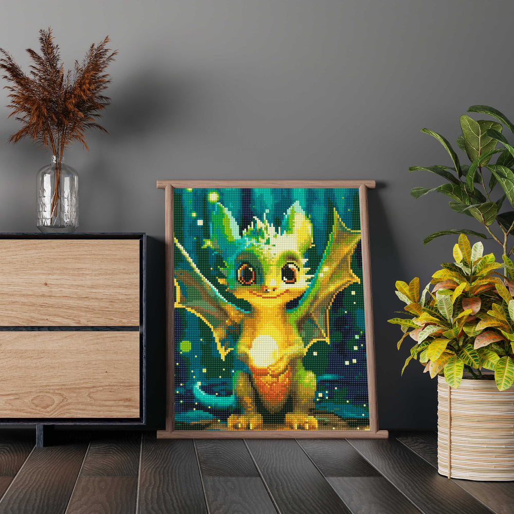 
                      
                        5D Diamond Painting Set 30x40 with frame - Green dragon
                      
                    