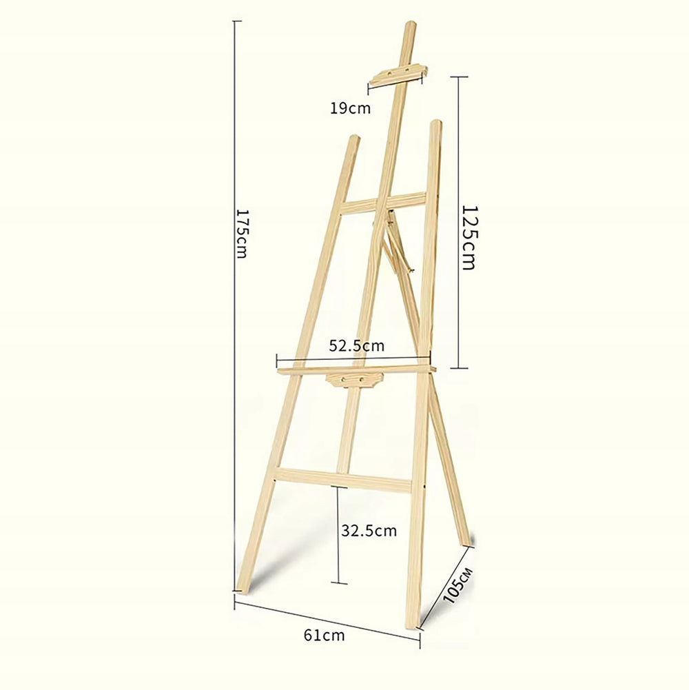 Mobile aluminum easel painting easel 166 cm