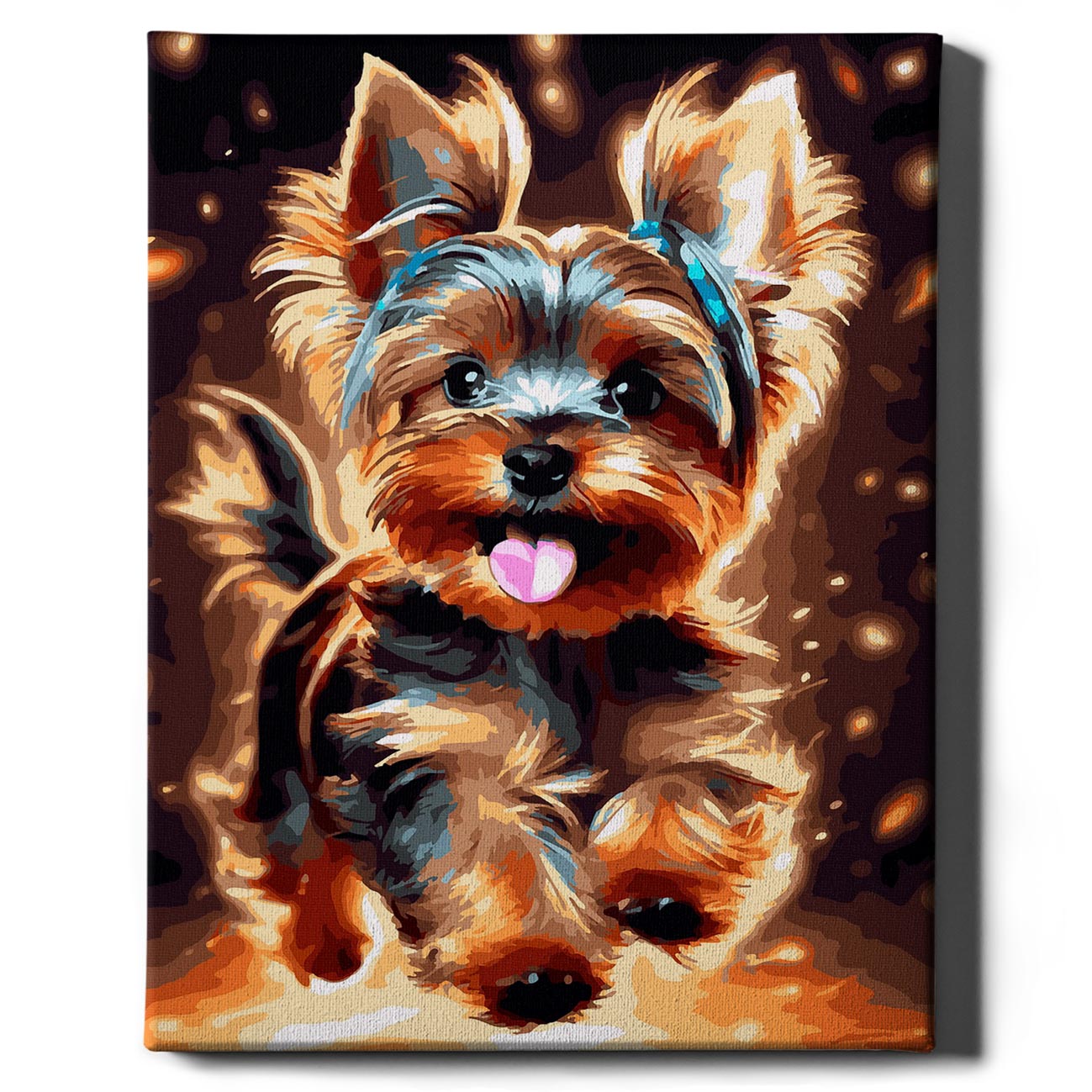 Painting by numbers - Happy Yorkshire Terrier