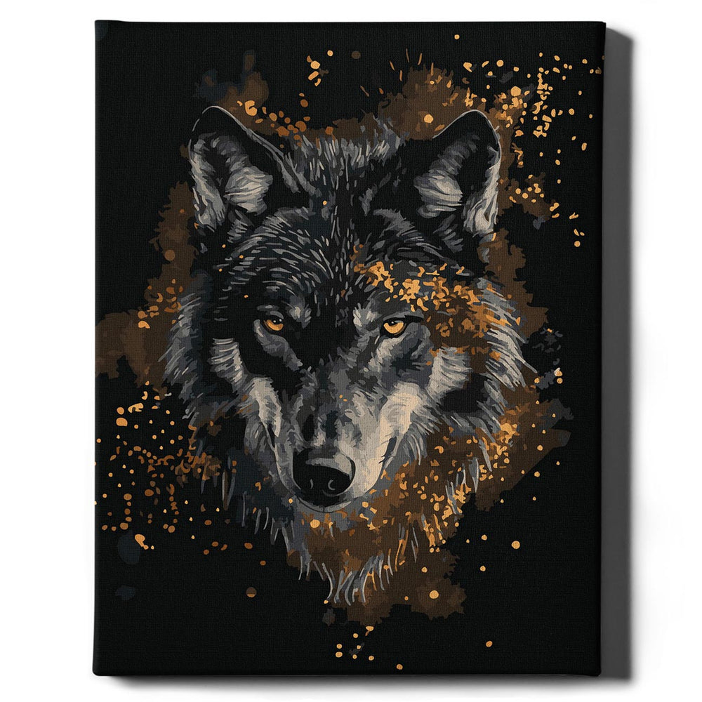 Painting by numbers - Wolf in gold