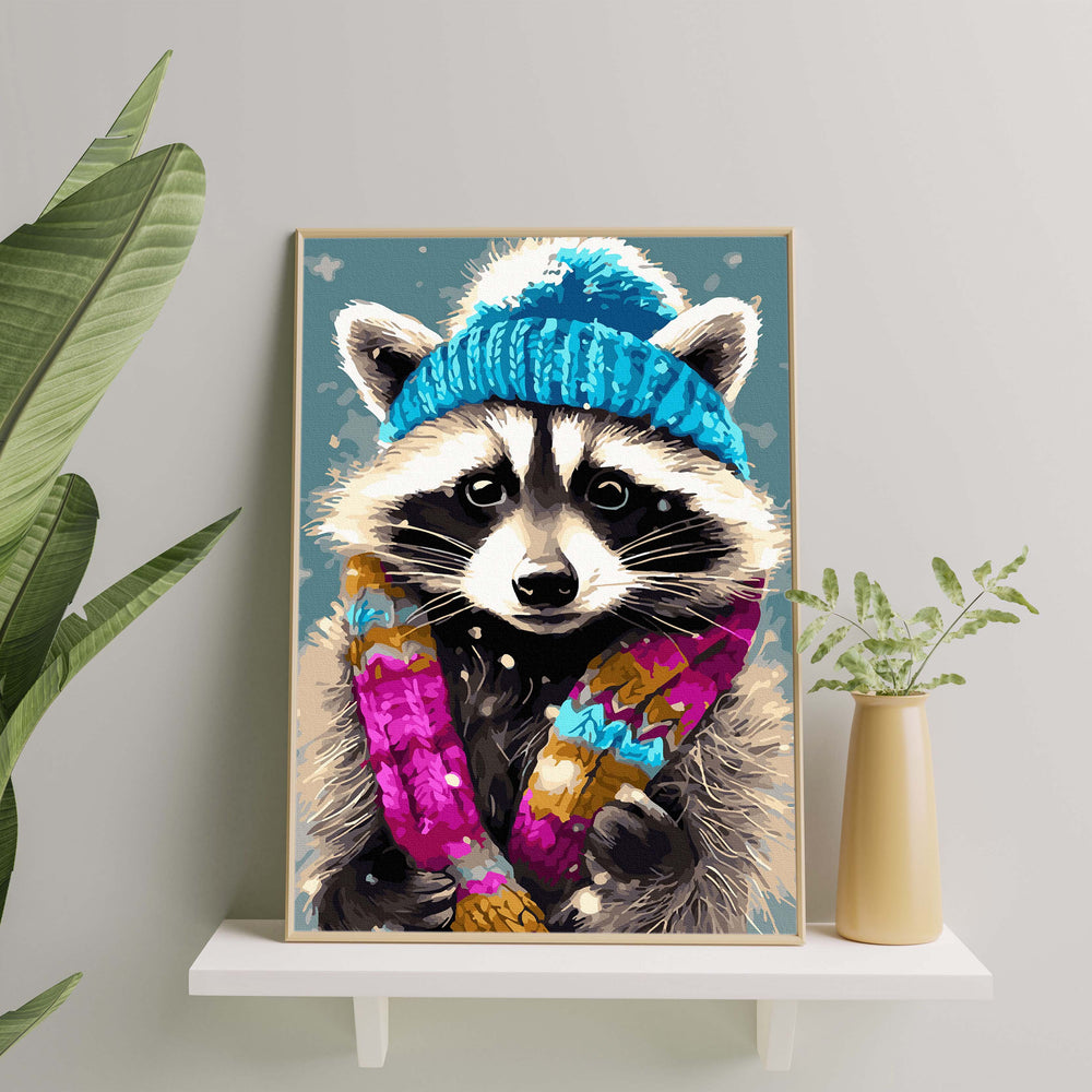 
                      
                        Painting by numbers - Raccoon with cap
                      
                    