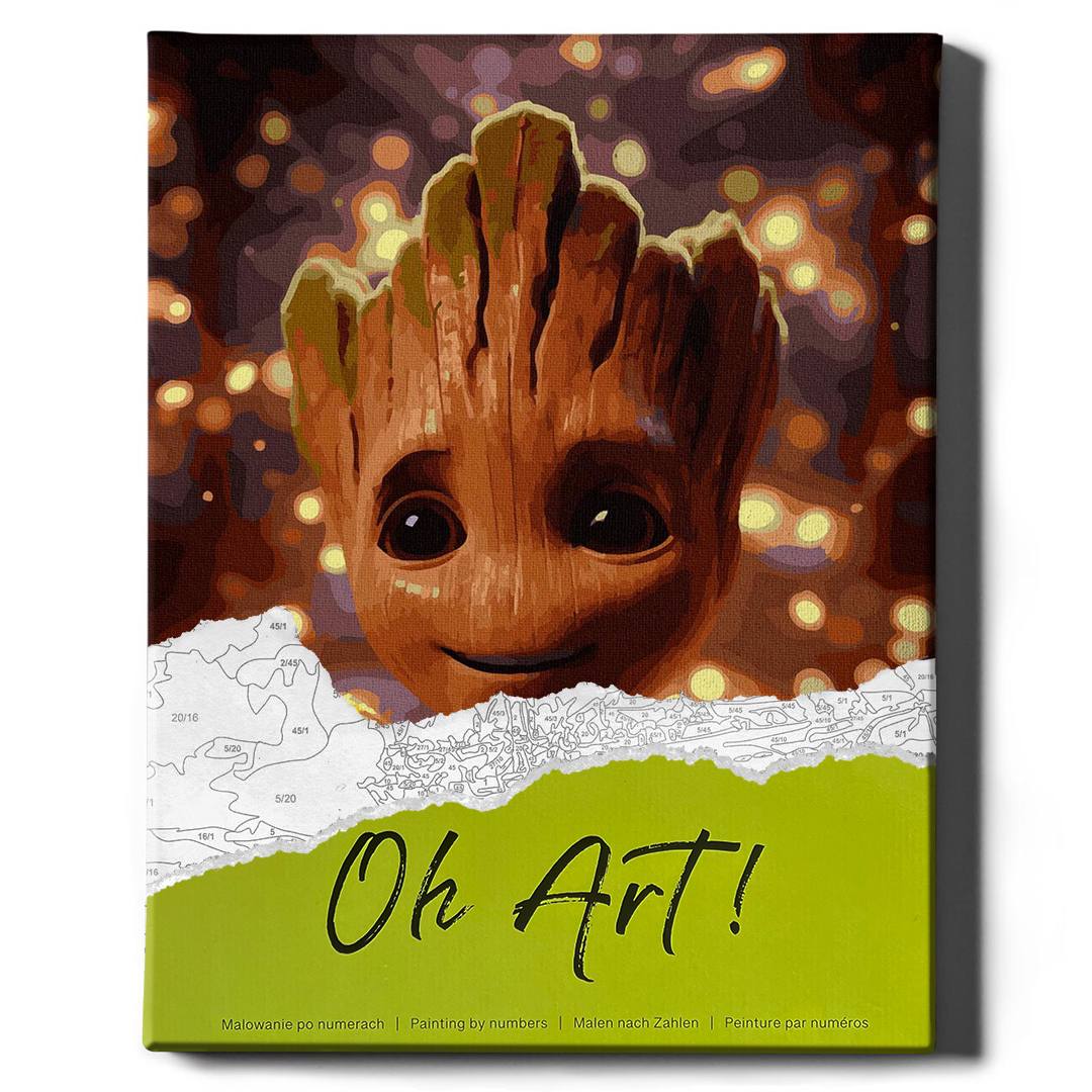 Painting for numbers - Baby Groot