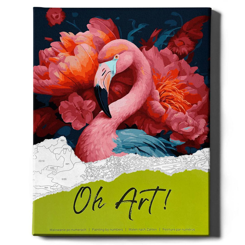 Painting by numbers - Pink flamingo