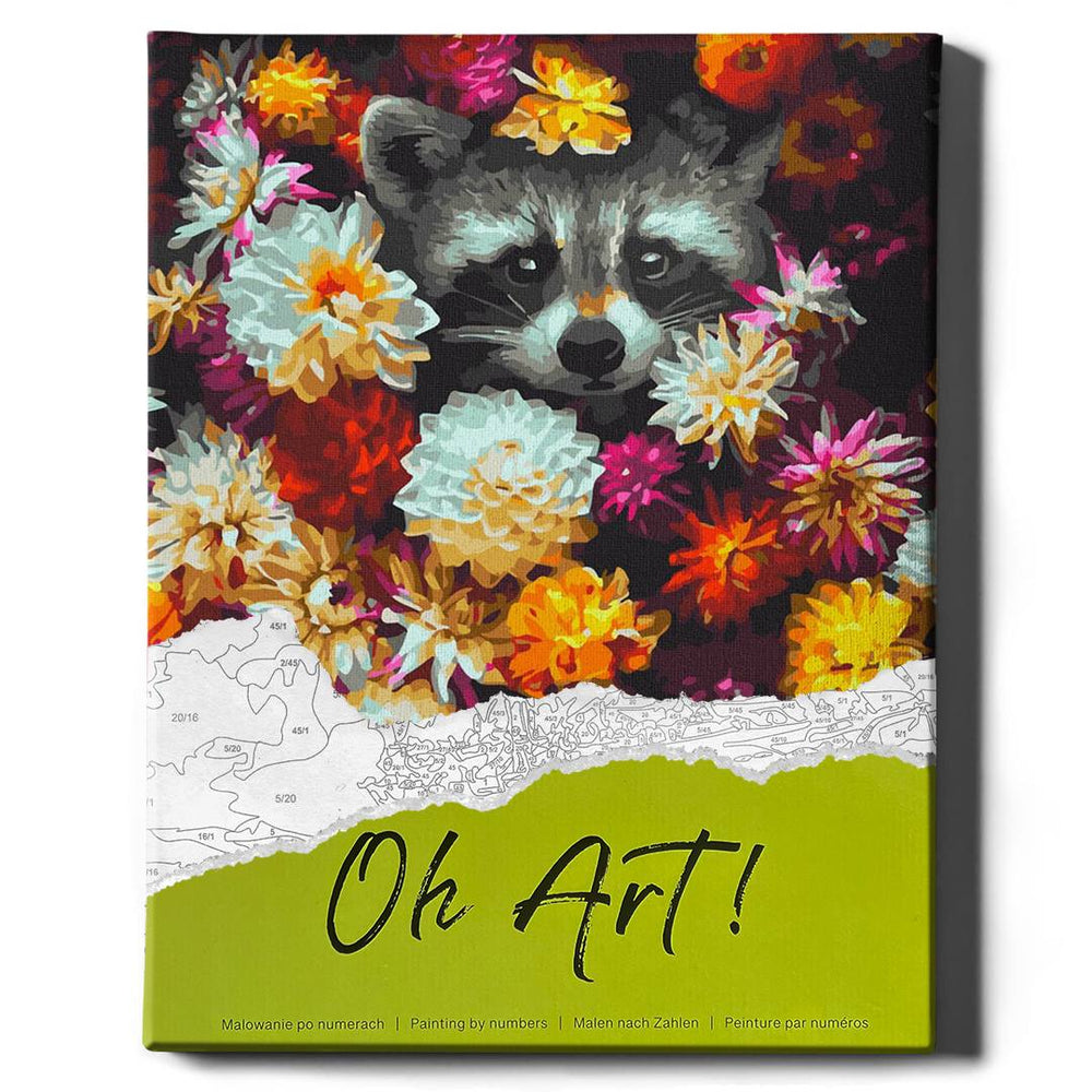 
                      
                        Painting by numbers - Raccoon in the flowers
                      
                    